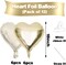 12-Pack 18in Champagne Gold Heart Foil Balloons – Party Decor for Birthday, Wedding & Valentine’s Day